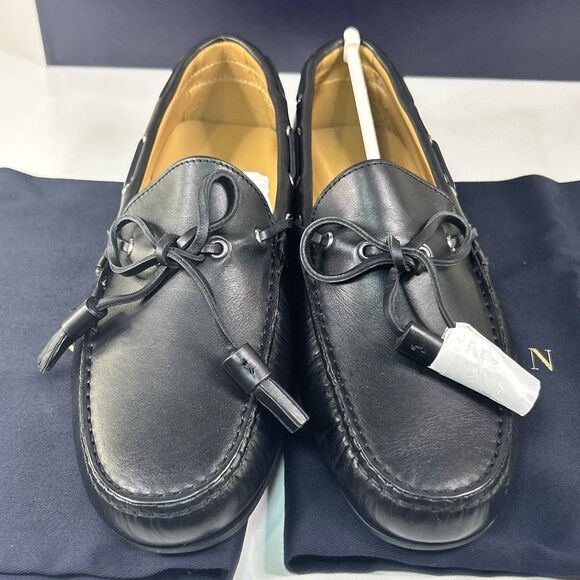 Ralph Lauren Purple Label Harold Tassel Loafer Men 8 Black Leather Shoes NIB main image 6